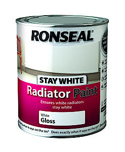Ronseal Stays White Radiator Paint - White - 250Ml - Matt