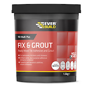 Everbuild 703 Fix And Grout Tile Adhesive Brilliant White – 1.5Kg