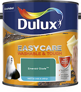 Dulux  Easycare Washable & Tough Matt Emulsion Paint For Walls And Ceilings Emerald Glade 2.5L