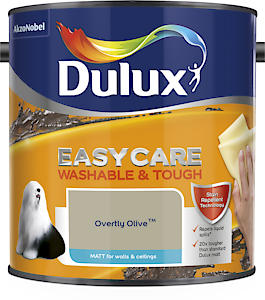 Dulux Easycare  Matt Emulsion Paint For Walls And Ceilings - Overtly Olive  2.5L