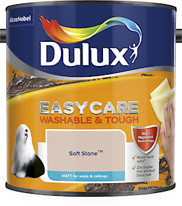 Dulux Easycare  Matt Emulsion Paint For Walls And Ceilings - Soft Stone  2.5L
