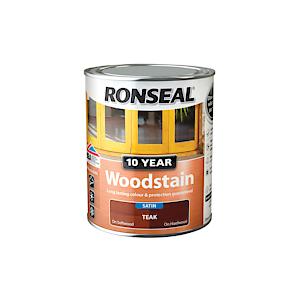 Ronseal 10 Year Woodstain Teak 750Ml