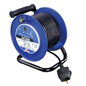 Masterplug 25 Metre 4 Gang 13A Cable Reel - Blue | LDCC2513/4BL