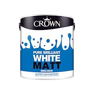 Crown Pure Brilliant White Matt Emulsion 2.5 Litre