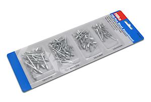 Hilka 20110004 100 Pce Rivet Assortment Set, Set Of 100 Pieces