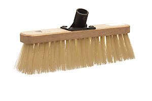 Newman And Cole Wooden Broom Head With Plastic Fixing Bracket Connector