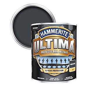 Hammerite Ultima Matt Metal Paint - 750Ml - Dark Grey