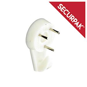 Hard wall pic hook White 32mm (4)