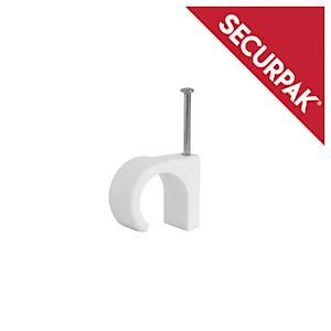 Cable Clips Round White 6.0mm(40)