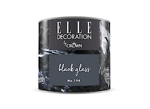 Crown Elle Decoration Flat Matt Black Glass 125ml