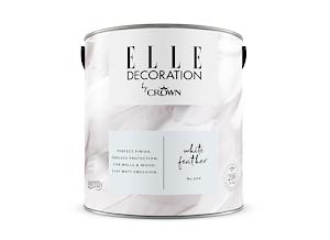 Elle Decoration By Crown 2.5L Flat Matt Emulsion Paint - White Feather No 604
