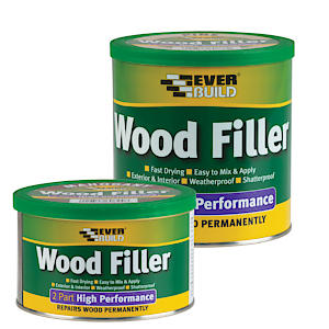 Everbuild 2-Part  Wood Filler – Fast Drying – Weatherproof – White – 500G