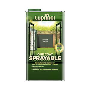 Cuprinol One Coat Sprayable Fence Treatment Forest Green 5 Litre