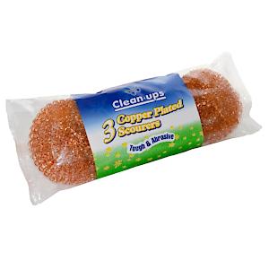 Copper Plated Scourers | 3 Pack | Tough & Abrehessive