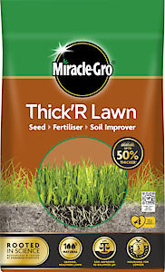 Miracle-Gro Thick'R Lawn Seed, Fertiliser & Soil Improver Fertiliser