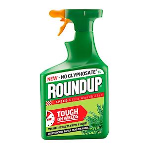 Roundup by Miracle-Gro Speed Ultra Fast Weed Killer | Glyphosate Free | 1 Litre Spray