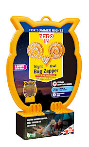 Zero In Night Owl Rechargeable Bug Zapper | Hand or Stand | Inside or Out | LED Lights