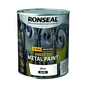 Ronseal Direct To Metal Paint White Gloss 750Ml