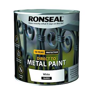 Ronseal Direct To Metal Paint White Gloss 2.5L