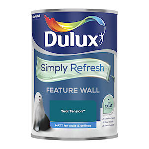 Dulux Simply Refresh Feature Wall Matt Emulsion Paint | Teal Tension | 1.25L.