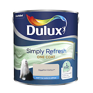 Dulux Simply Refresh Matt Emulsion Paint - Egyptian Cotton - 2.5L, 5382888