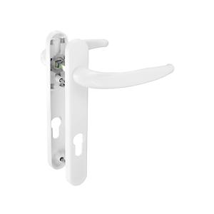 Securit UPVC Keyed Door Handle White (122mm x 92mm) | Front & Back