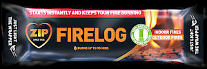 Zip Firelog | 100% Natural | Easy to Start | Upto 90m Per Log