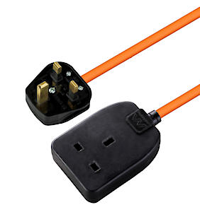 Masterplug Garden/Outdoor Extention Lead | 10 Metre | 1 Gang | Black