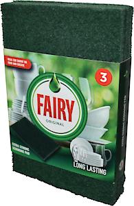 Addis Fairy Original Extra Strong Scourer Pads | Pack Of 3 | Green.