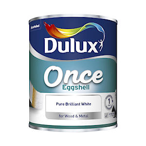 Dulux Once Eggshell Paint | Pure Brilliant White | 750ml