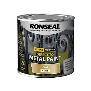 Ronseal Direct To Metal Gold Gloss 250Ml