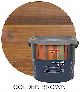 Protek Shed And Fence Stain Golden Brown 5 Litres