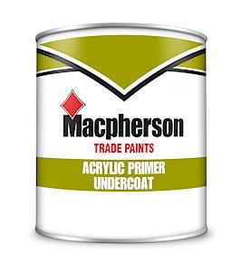 Macpherson Acrylic Primer Undercoat White 2.5 Litre | Crown Trade Paints