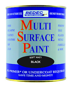 Bedec Msp Multi-Surface Paint 250Ml Matt Black
