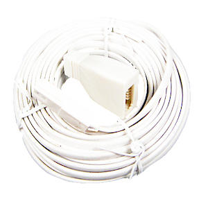 Dencon Electical Telephone Extension Cable | For Bt Type Phone Sockets | Long 20m Length