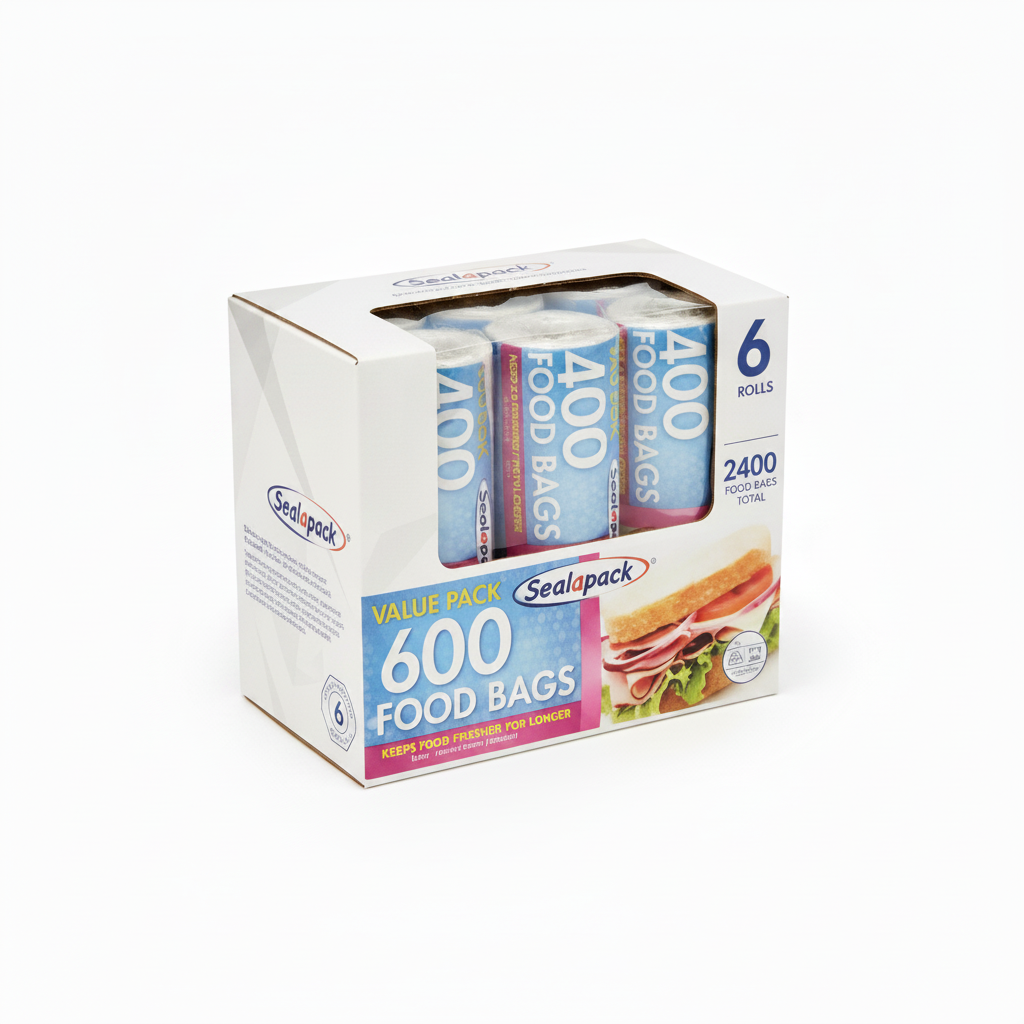 Sealapack Food Bags, Ready To Use Roll, Kitchen Essential, Roll Of 400 Bags