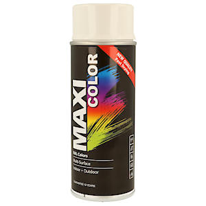 MAXI COLOR Quick Drying Spray Paint Gloss White 2 x 400ml