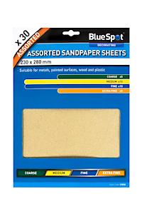 Blue Spot 19850 Assorted Sandpaper (30 Pieces)