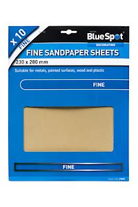 Blue Spot Tools 19851 Fine Sandpaper, Black, 230 X 280 Mm | 3 x 10 Packs Bundle
