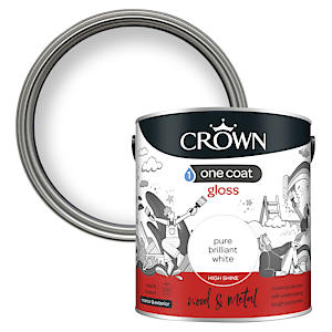 Crown One Coat Satin, Pure Brilliant White 750ml