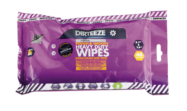 Dirteeze Rough & Smooth Heavy Duty Wipes 40's