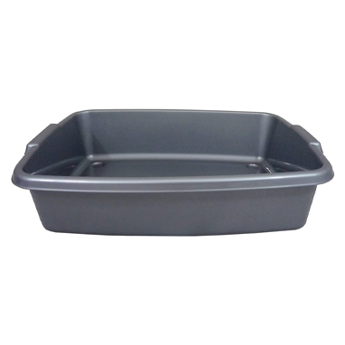 Deluxe Cat Litter Tray Silver 40x30x10cm - UK BUSINESS SUPPLIES