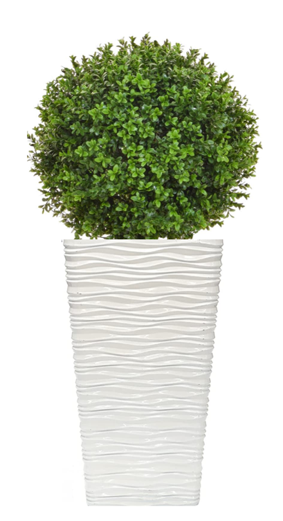 Fixtures Glaze Wave MEDIUM 42cm Planter {White} - UK BUSINESS SUPPLIES