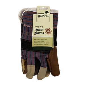 Kingfisher Men's Heavy Duty Leather Palm Rigger Gloves - Multi-Colour - 2 Pair