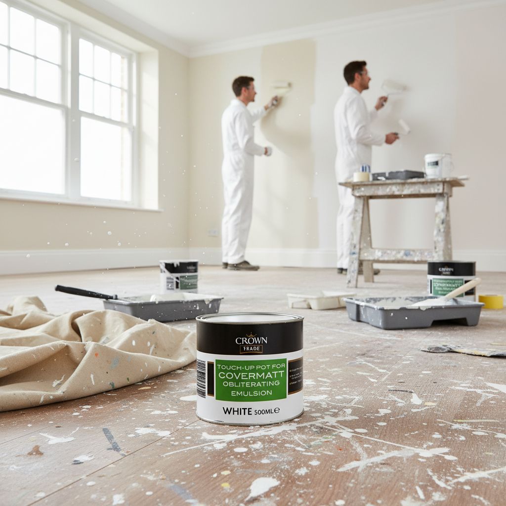 Crown Trade Covermatt Obliterating Emulsion 500ml WHITE