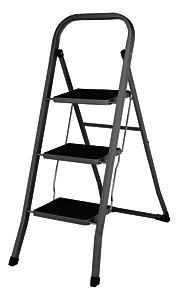 3 Step Ladder With Non-Slip Grey