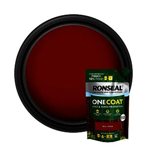 Ronseal One Coat Shed & Fence Pouch Red Cedar 950ml Concentrate