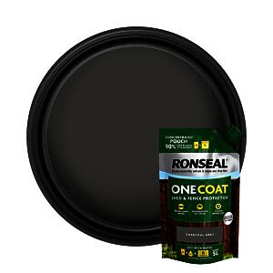 Ronseal One Coat Shed & Fence Pouch Charcoal Grey 950ml
