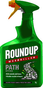 Roundup Optima Path Weed Killer | Fast Acting | Kills to the Root | 1 Litre Spray
