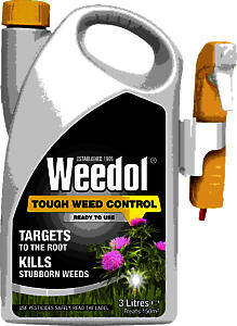 Weedol Tough Weed Control Sprayer | 3 Litre | Ready to Use | Kills and Prevents Regrowth